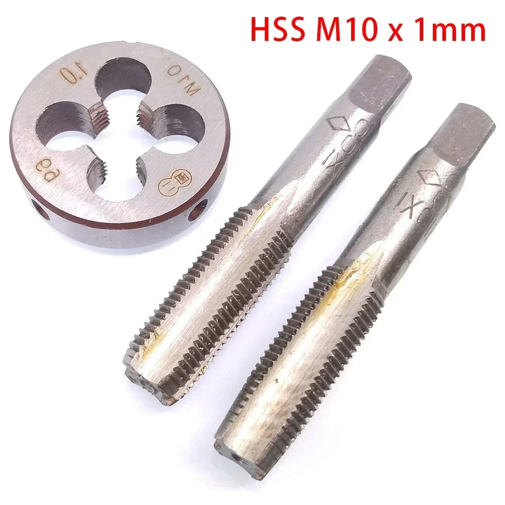 100% Brand New Tap & Die HSS M10 X 1mm Taper 59mm Die HSS Hand Taps M10 X 1mm Metric Thread Plug Tap Right Hand