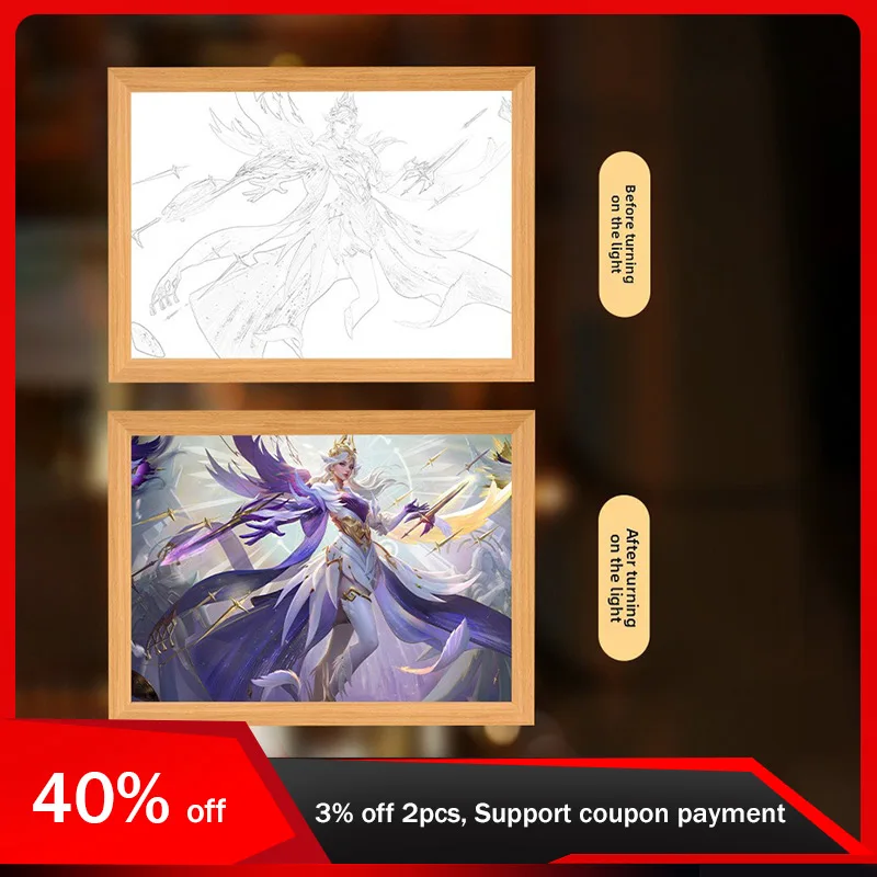 

22cm/8.66in Anime Creativity 3D Light Painting Peripherals Cartoon Party Supplies Lamp Novelty Toys Luminous Bedroom Decoration