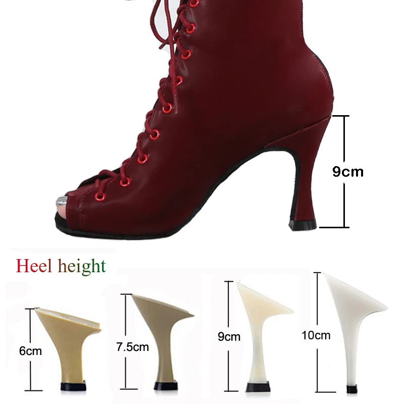 Lateinische Tanzschuhe Damen Salsa Tango Party Ballsaal Damenstiefel Rote Stiefel mit Absatz Tanzsneaker Outdoor