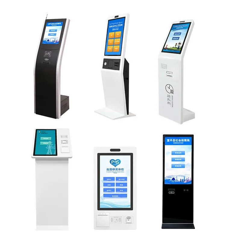 Verticale installatie voor Food Court en Restaurant17'' 19'' Restaurant Betaalkiosk met thermische printer en kaartlezer