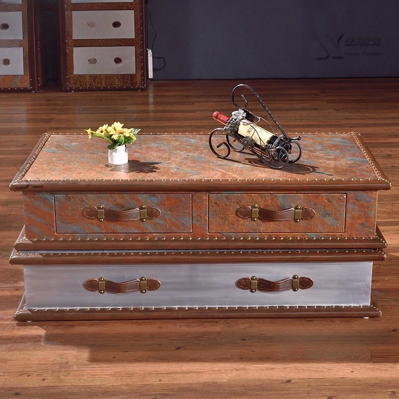 American retro old coffee table coffee shop bar book bar