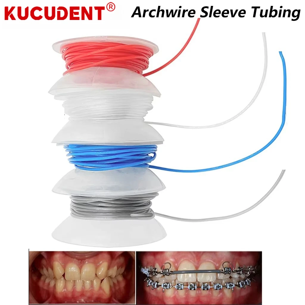 5m/Roll Dental Orthodontic Archwire Sleeve Tubing Super Elastic Plastic Lingual Wire Protect Tube for Bracket Brace Dentist Tool