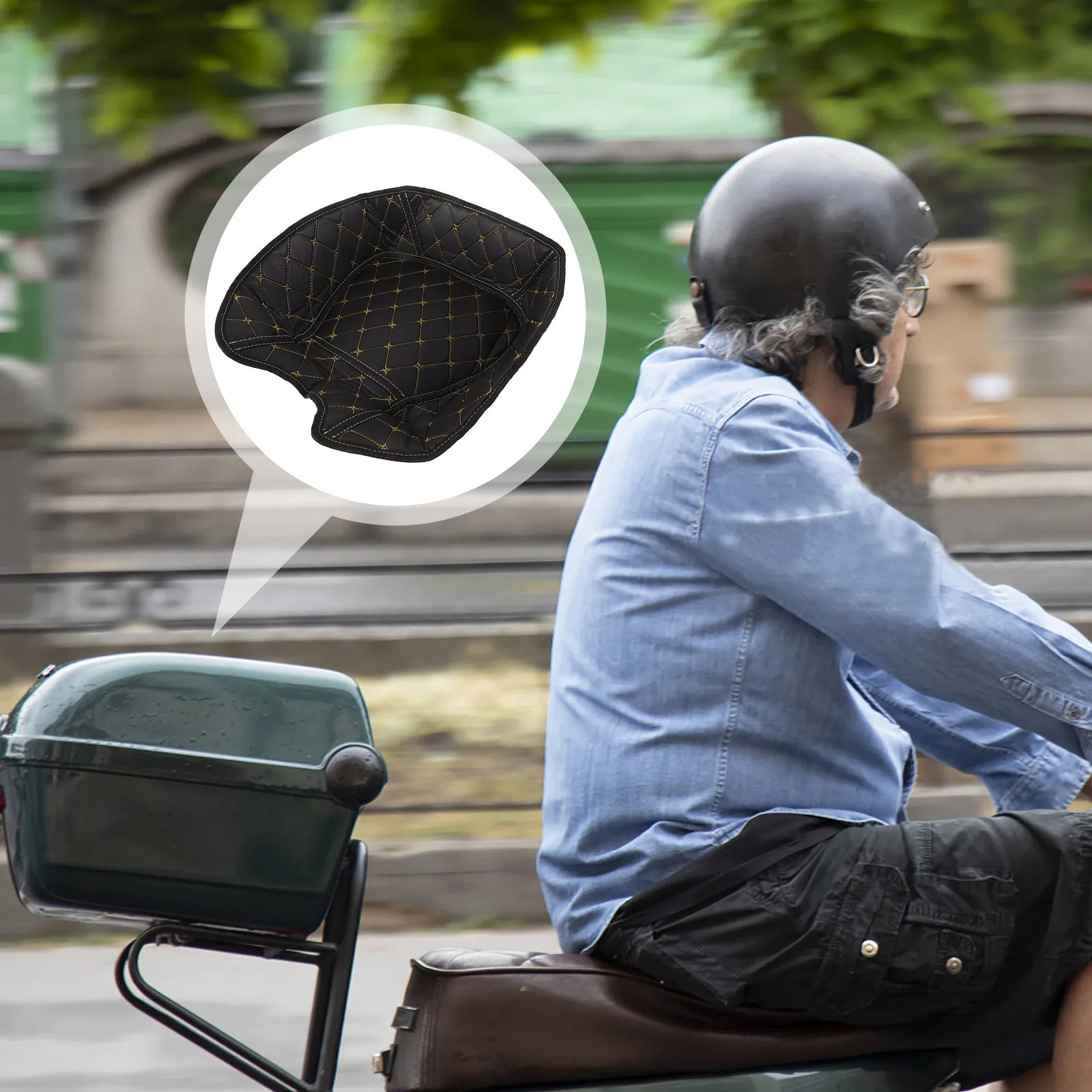 

Motorcycle Tail Box Pad PU Luggage Inner Bottom Case Liner Protector for Scooter Bike Rear Case Motorcycle Tail Box Pad