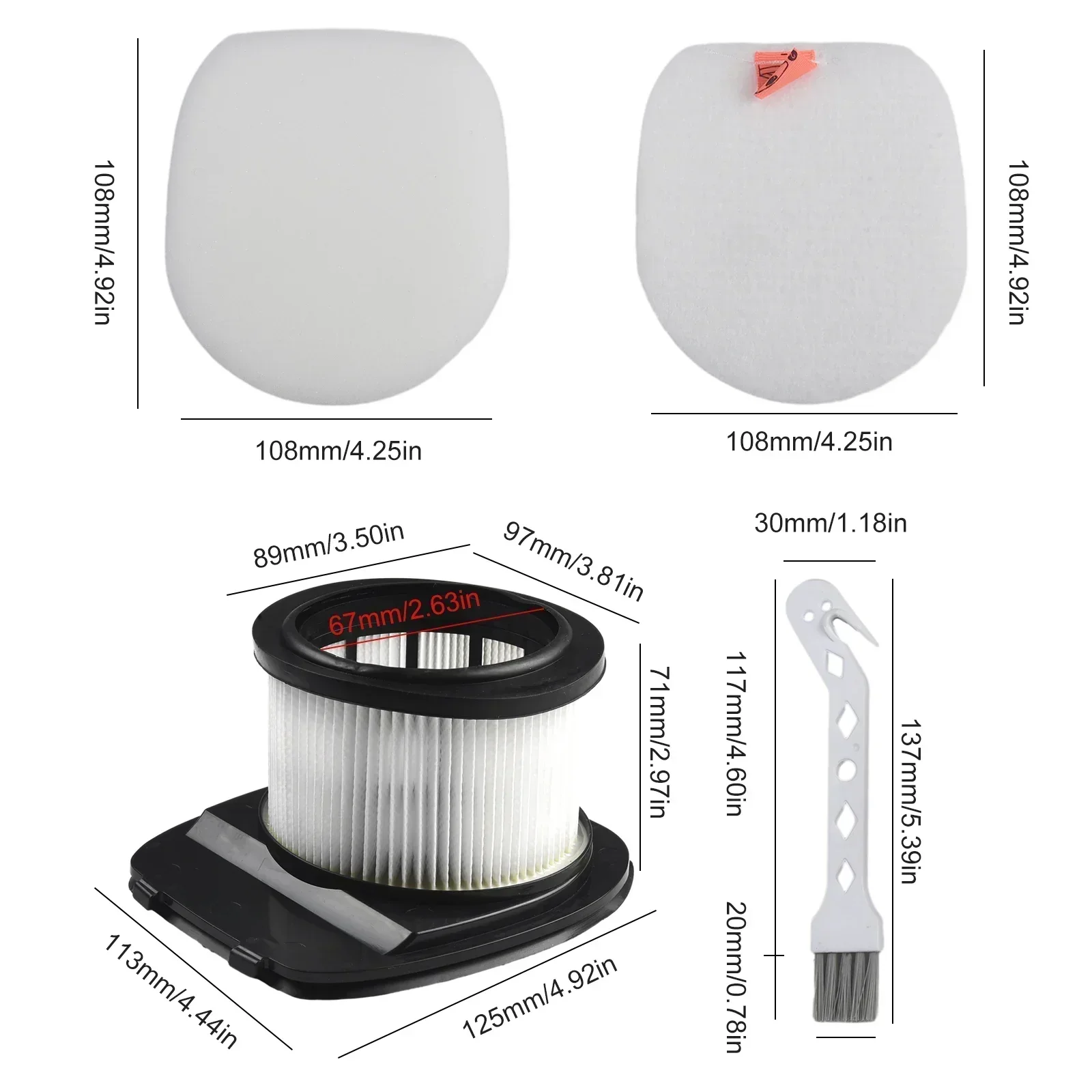 1 Set Filter Kit For Shark IZ201EU IZ201EUT IZ201EUTSB Cordless Vacuum Cleaner Spare Parts Replacement Accessories