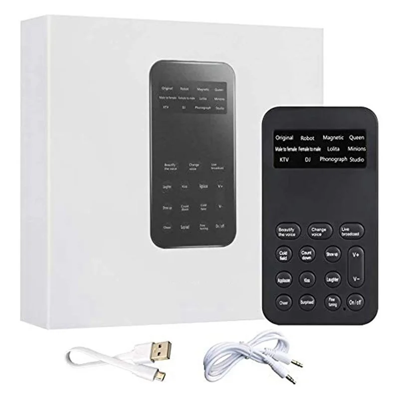 

AA08-Voice Changer Handheld Microphone Voice Changer With Sound Multifunctional Effects Machine For Phone/PS4 (S9)