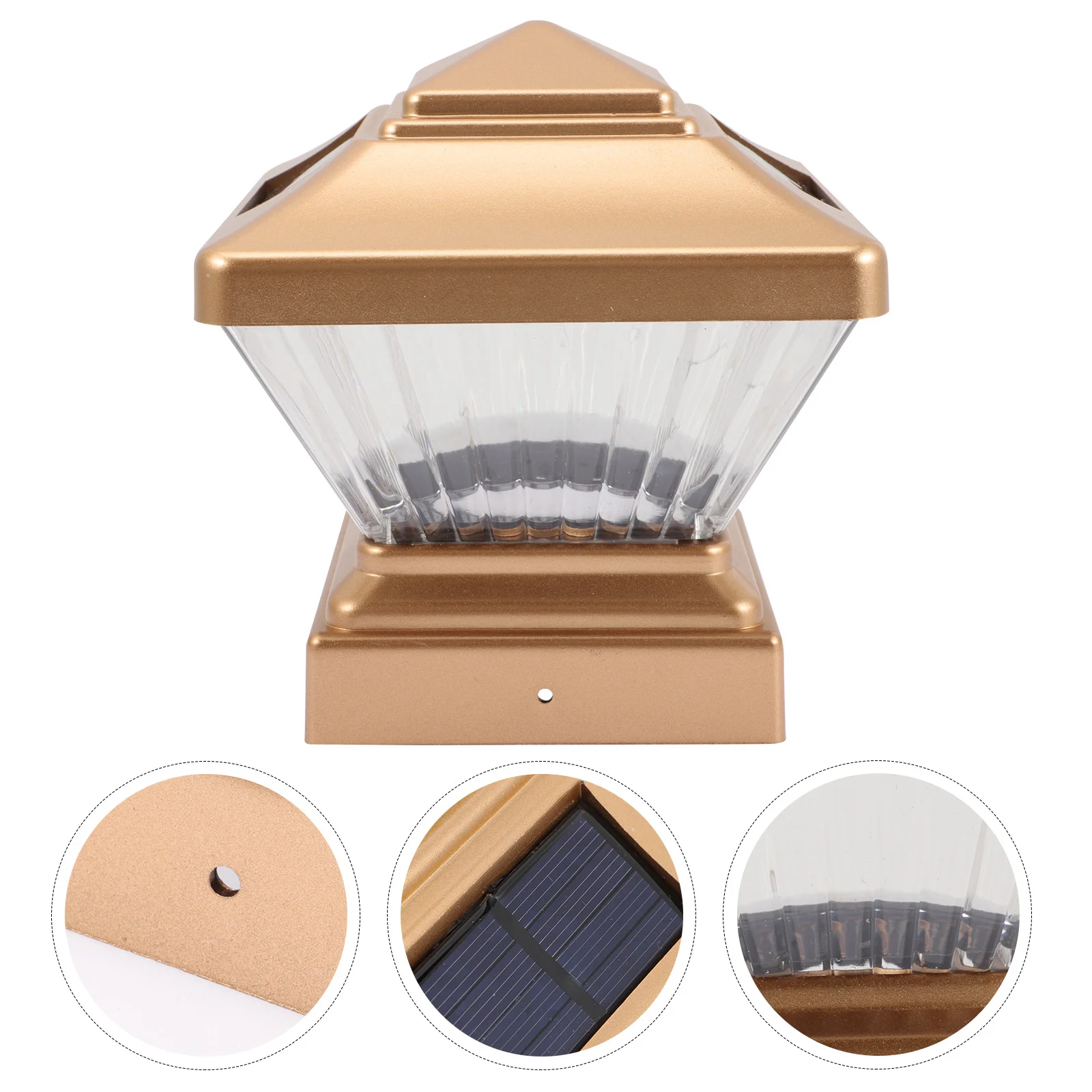 

Post Lamp LED Light Waterproof Fixture Solar for Lawn Garden Floor Decor Outdoor Abs Column