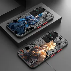 Smoki-kule Son-Gokus etui na telefon do Xiaomi Redmi Note 9 12 13 5G 11S 12S 10S 10 Pro 11 11 12 Hard PC Capa matowe pokrowiec Capa