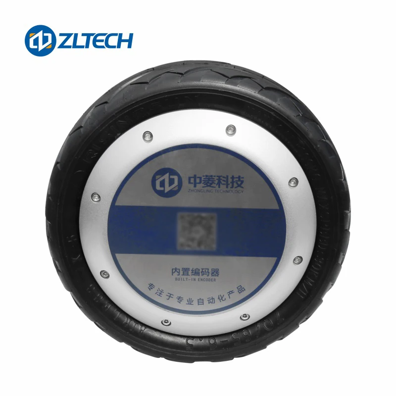 10 polegadas 48V 800W 20N.m 300kg Carga IP65 Brushless Gearless AGV DC Wheel Hub Servo Motor com codificador