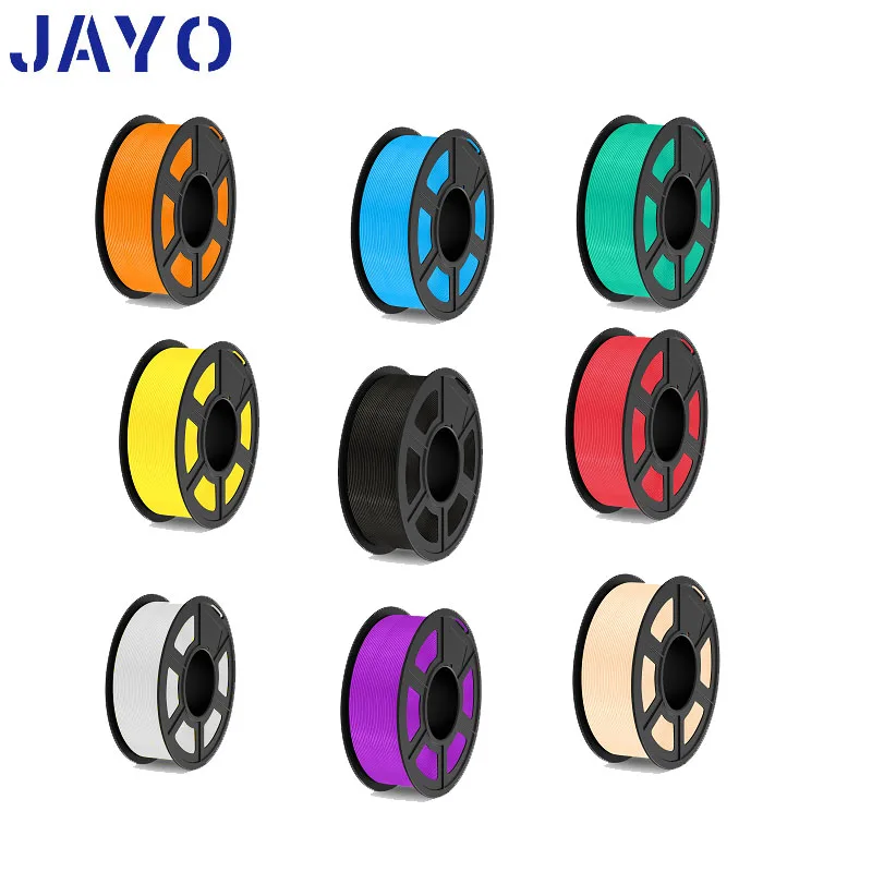 Imagem -02 - Jayo Filamento 3d 1.75 mm Pla Mais Pla Mais Multicolorido Rolos 10 Rolos 1.1kg Rolo 100 Linhas até Ordenadamente Materiais de Impressão 3d Transporte Rápido