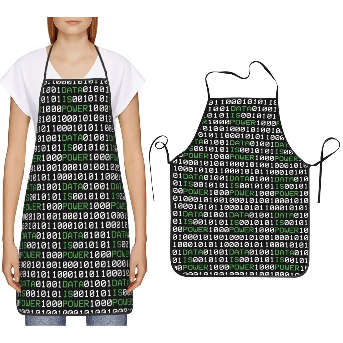 Hacker Code Binary Code Geek Science Computer Apron Chef Cooking Cuisine Tablier Bib Kitchen Cleaning Pinafore for Women Men