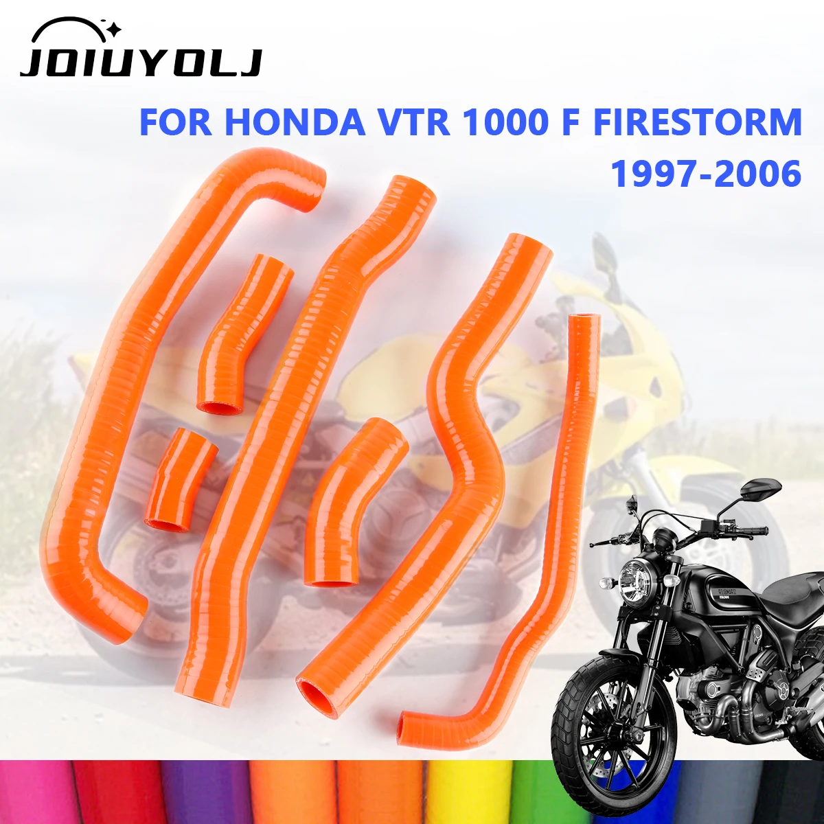 

Motorcycle Radiator Coolant Pipe Silicone Hose Kit For 1997-2006 Honda VTR 1000 F Firestorm