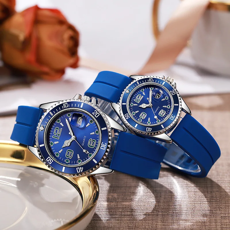 

Мужские повседневные спортивные кварцевые часы с силиконовым ремешком и календарем, кварцевые часы для мужчин, деловые наручные часы, водонепроницаемые мужские часы Montre Homme