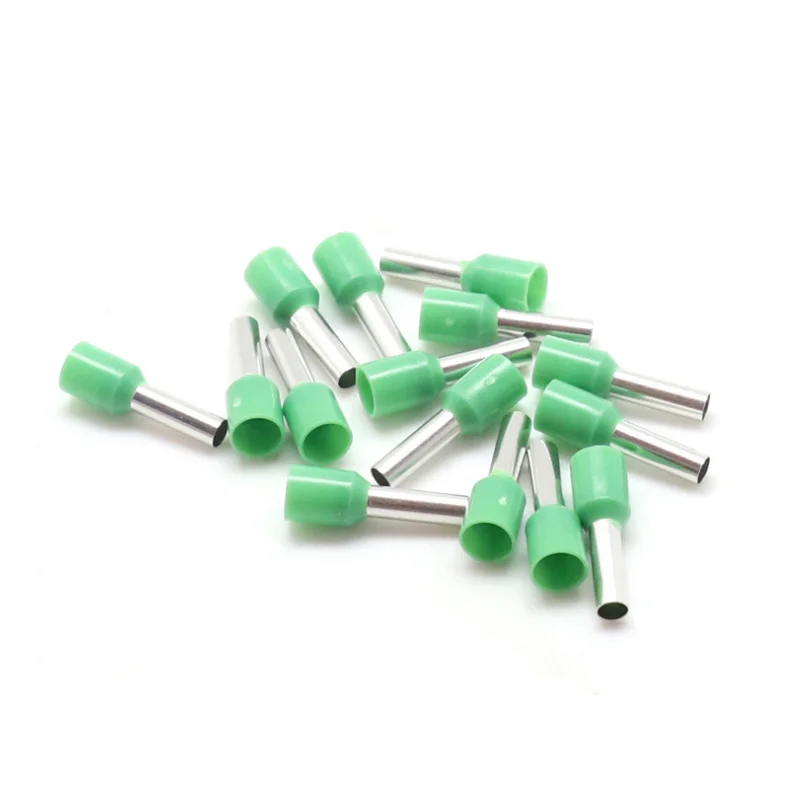 100pcs/Pack Electrical Tools E6012 PVC Corn End Wire Crimping Connectors 6.0mm2 Cable Kits Terminals