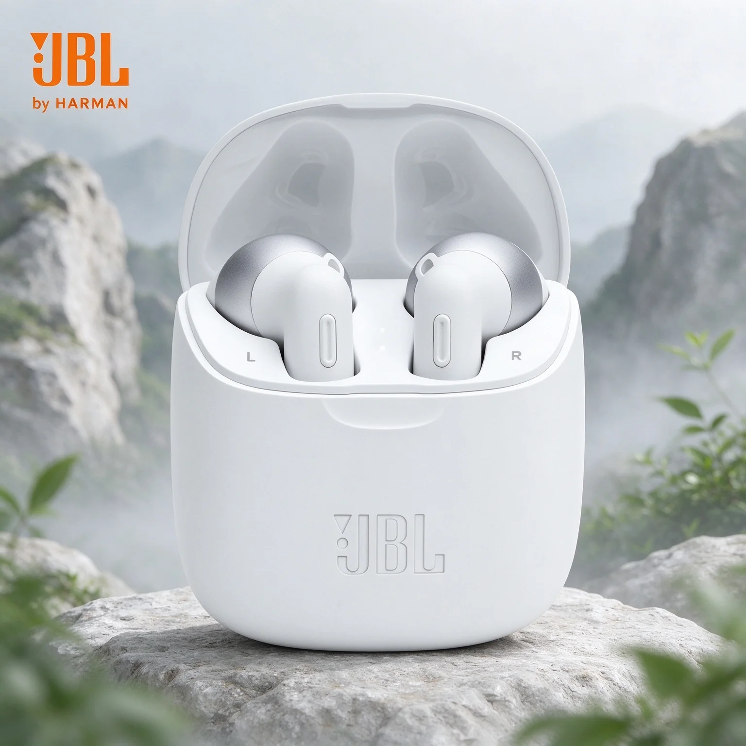 JBL TUNE225TWS Wireless Bluetooth Gaming Earbuds, Noise Cancelling with Transparent Design & Hi-Fi Stereo Sound