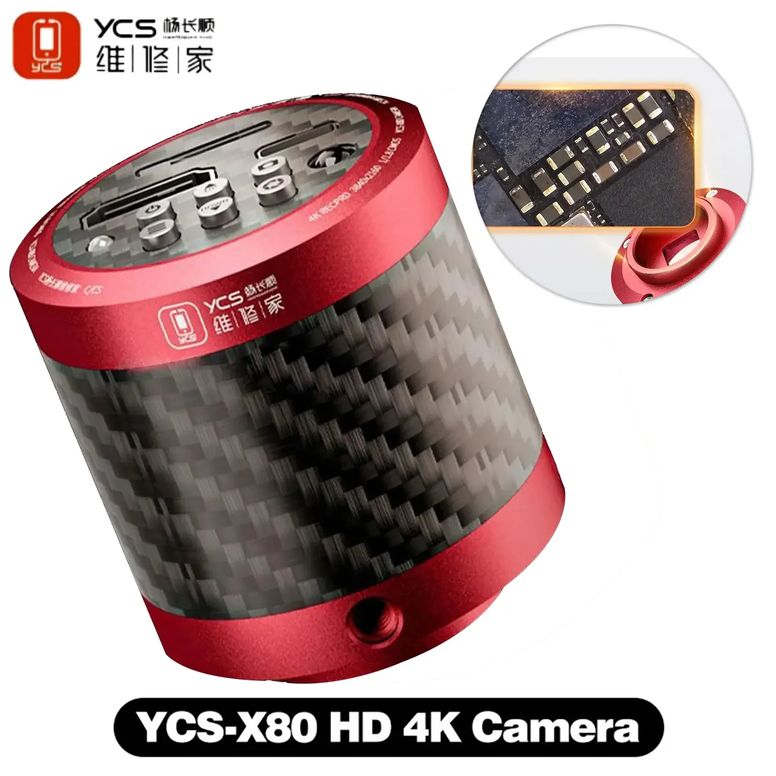 

YCS 4K Trinocular Microscope Camera CMOS 1080P Industrial Video Digital Image Acquisition USB for Phone Chip IC PCB Repair Tools