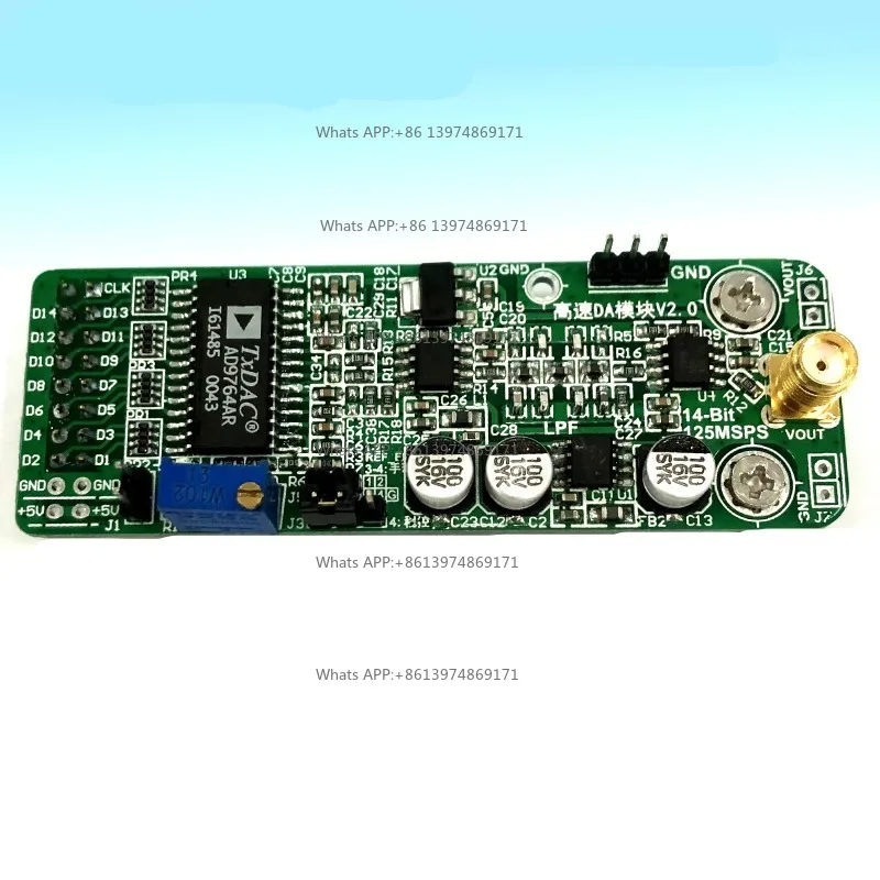 High-Speed DA AD9764 Module 14-Bit Parallel DA 125M Waveform Generation FPGA Development Board