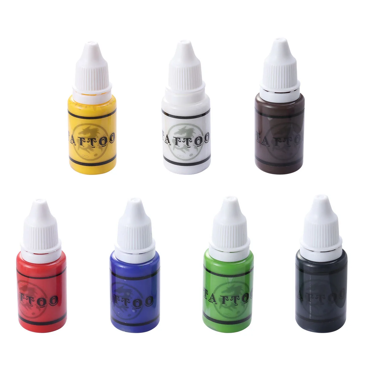 7 قطعة 15 مللي مجموعة الحبر أصباغ عالية الكثافة سهلة الامتصاص Microblading مجموعة التلوين لبطانة الحواجب والشفاه