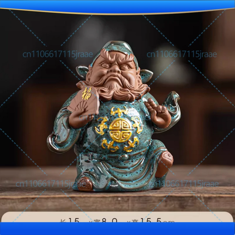 Ceramics Tianshi Zhong Kui Statue Chinese Folk Figures To Ward Off evil Ornaments Deluxe Home Room Office Feng Shui Statue