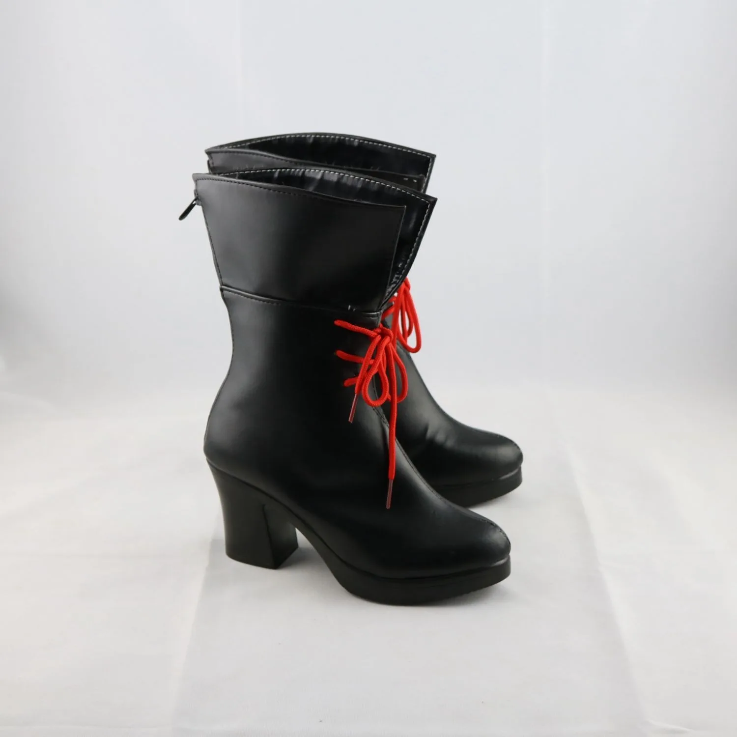 Lightning 01 Fate T Harlaown Cosplay Shoes Anime Magic Lyrical Nanoha Black High Heel Big Size Halloween Party Boots Custom Made