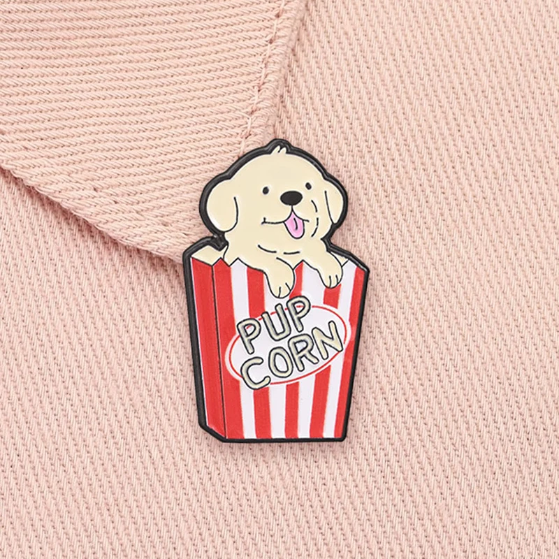 Funny Pun Enamel Pins Pop Corn Spicy Rooster Sriracha Hot Chili Sauce Honey Bear Pelican Brooches Lapel Badge Jewelry Gifts view 2