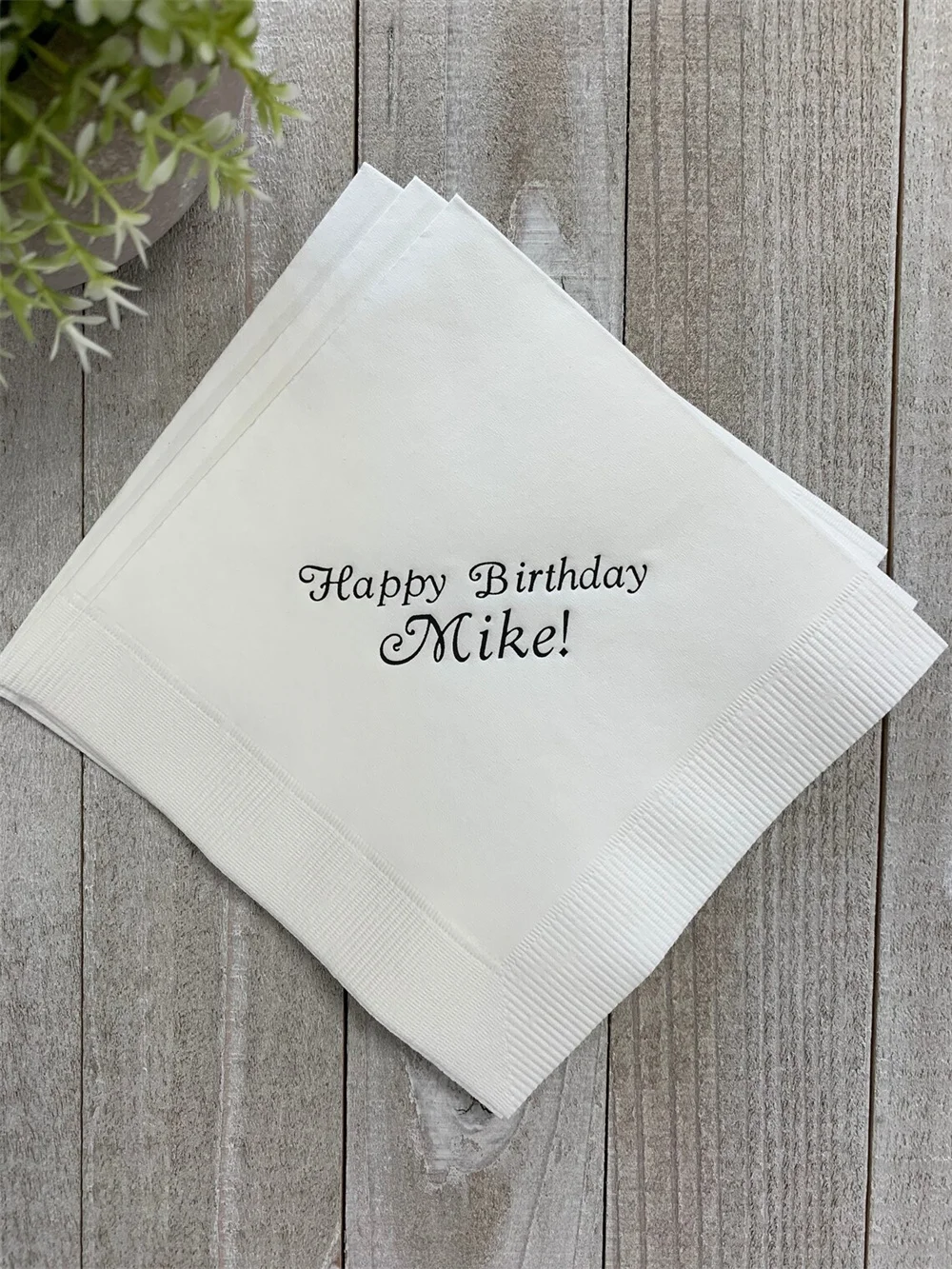 50PCS 50 Personalized Napkins Personalized Napkins Printed Personalized Cocktail Beverage Paper Birthday Party Monogram Custom L