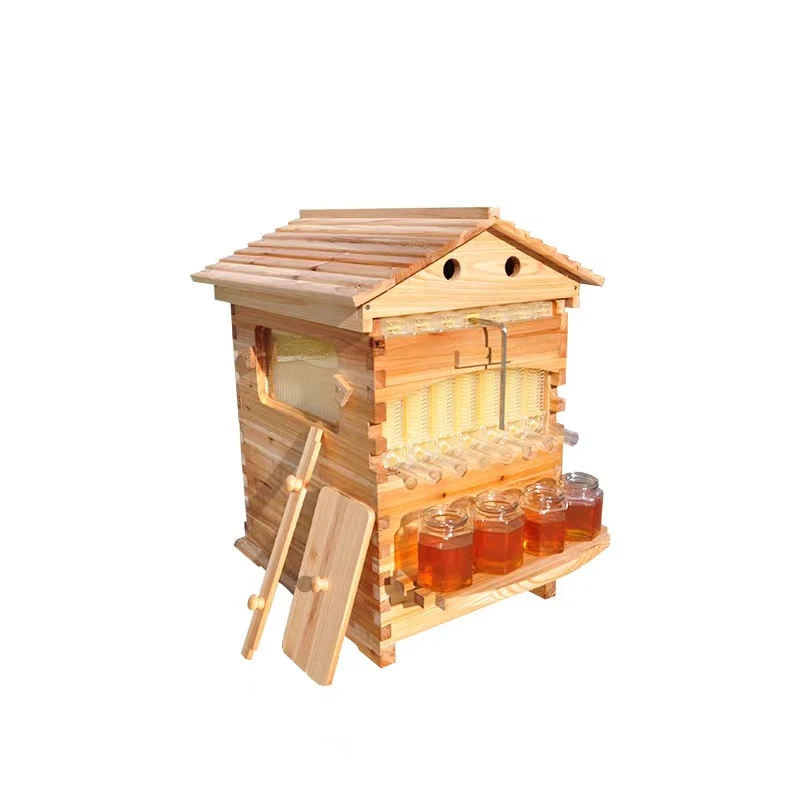 

Upgraded wax coated wooden automatic artesian complete bee hive
