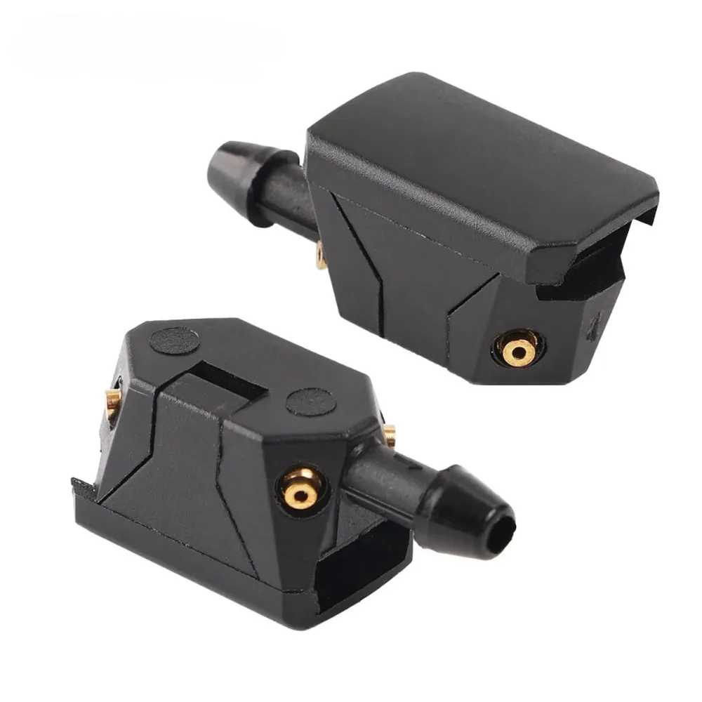 2PCS Universal Car Wiper Nozzle, 8mm 9mm Arm Type 4-Way Adjustable Spray Jet, ABS Plastic Windshield Washer Nozzle for Most Cars
