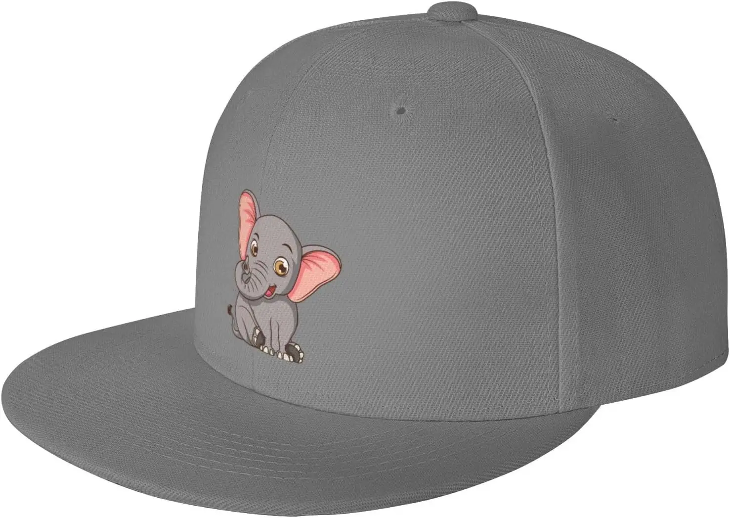 

Cute Elephant Trucker Hat for Men Snapback Hats Baseball Cap Flat Brim Hats Cap for Women Men One Size