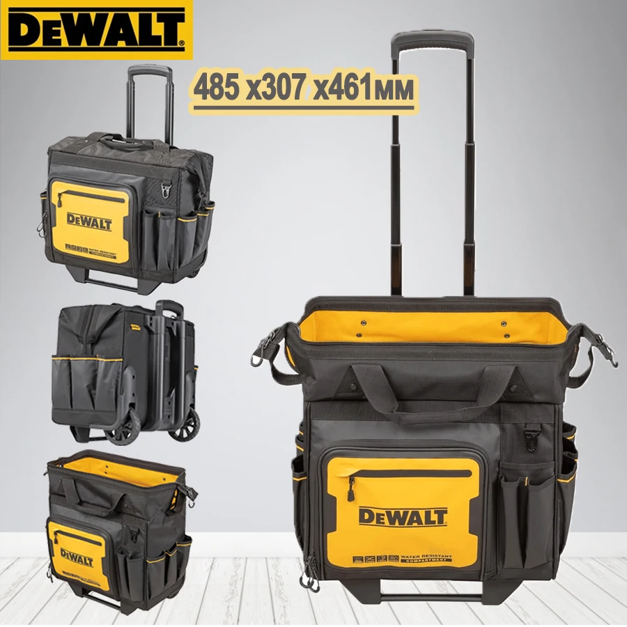 

DEWALT 18" Pro Rolling Tool Bag Includes 27 Pockets Storage Organizer Rolls Tool Accessories DWST60107-1-23