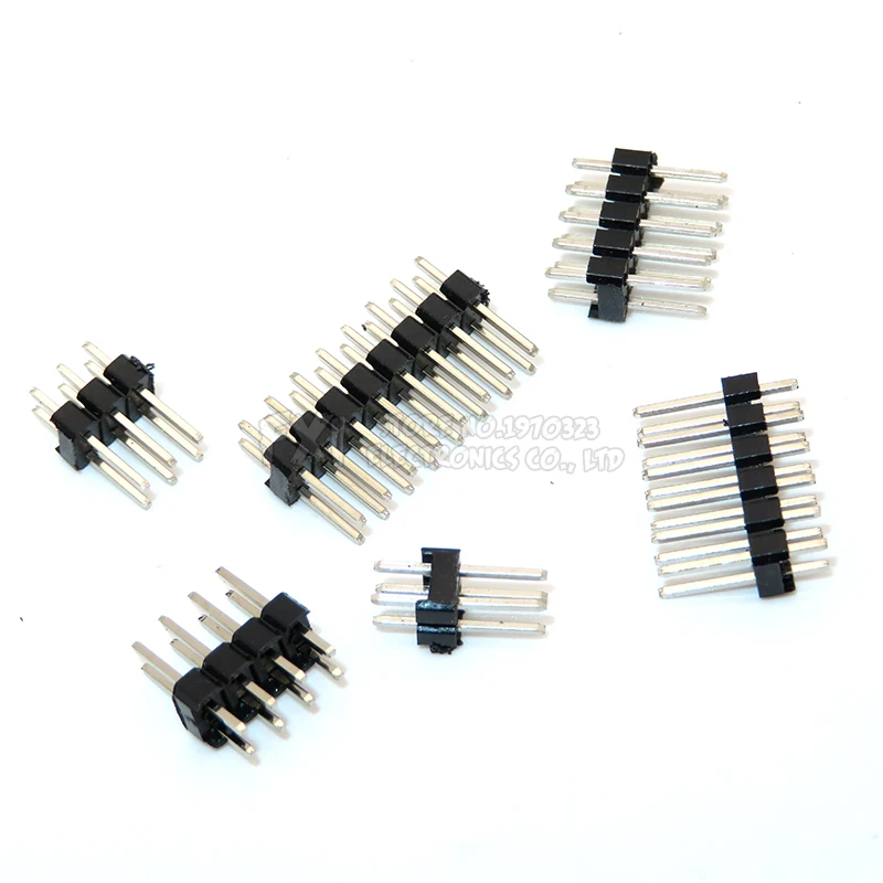 2.54mm Double Row Male 2~40P Breakaway PCB Board Pin Header Connector Strip Pinheader 2 * 2/3/4/6/8/10/12/15/20/40P For Arduino