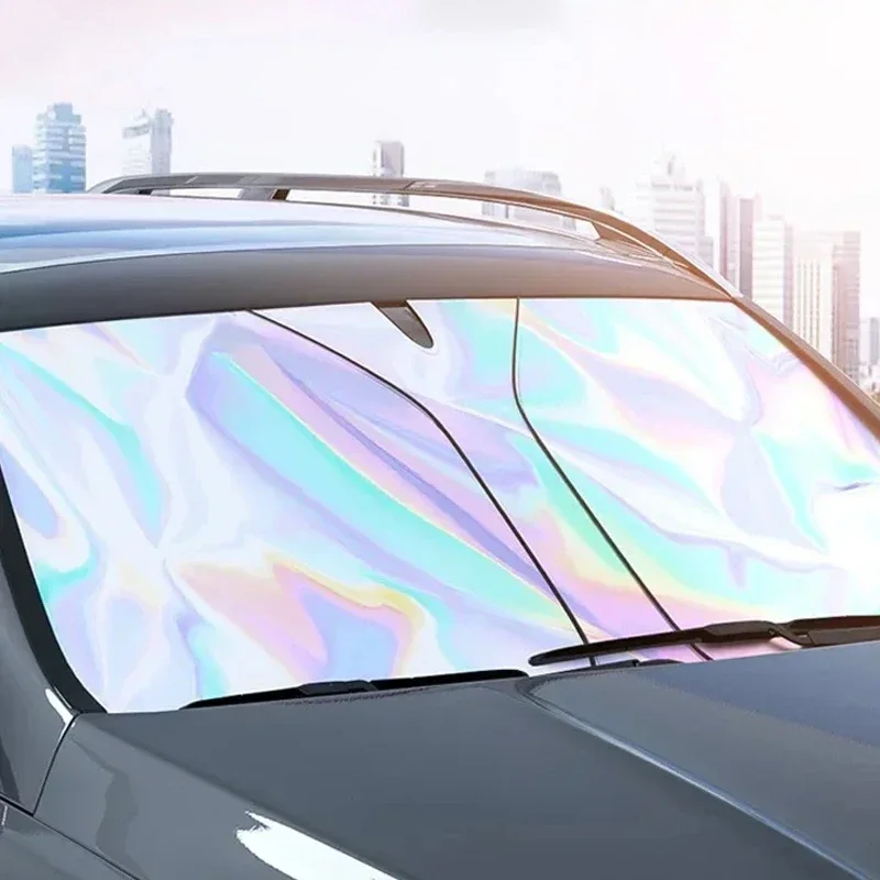 For Honda Fit GK3 GK4 2014~2020 Car Sun Viso Front Window Windshield Sunshade Heat Insulation Summer Sun UV Protection view 5