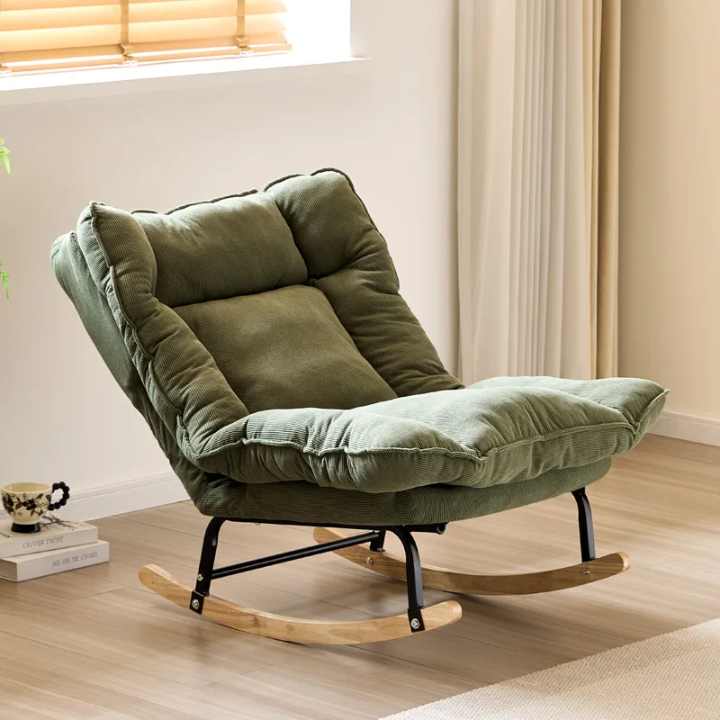 Modern Single Home Leisure Chair Easy-Reclining Balcony Rocking Sofa with Thickened Comfortable Design
