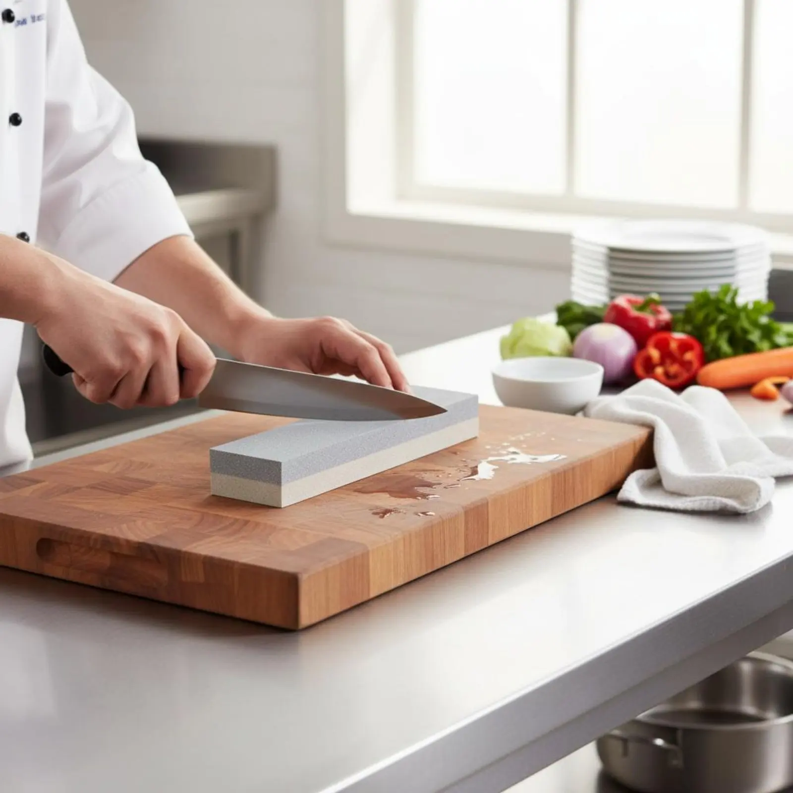 

Sharpening Stone with Holder Non-Slip Base Double-Sided-Sided Sharpening Stone Whetstone Stone Long-Lasting Material for Chefs
