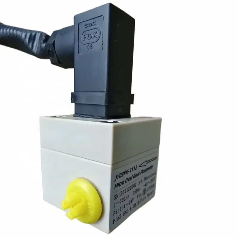 High Precision Oval Gear Flow Meter with PEEK Body and Titanium Gears for Urea Methanol Ethanol 10 to 2000ml Per Min