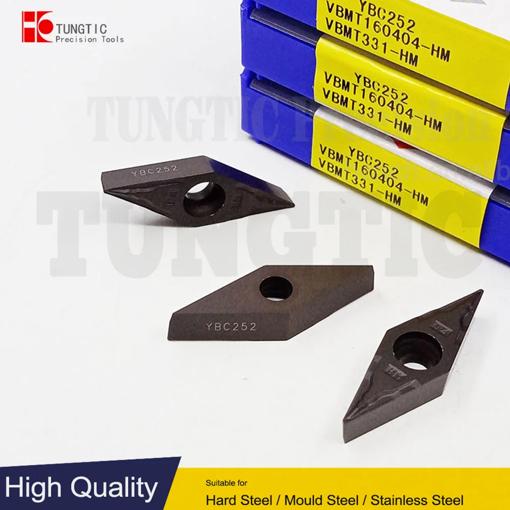 VBMT160404-HM YBM251 YBC251 YBC252 YBD152 YBD102 VBMT331-HM General Turning Inserts Carbide Cutter Positive-Medium Machining