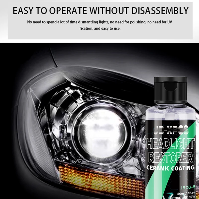 Car Headlight Restoration Oxidative Yellowing Repair Liquid Polymer Refurbishment Lens Headlight Polishing XG 8