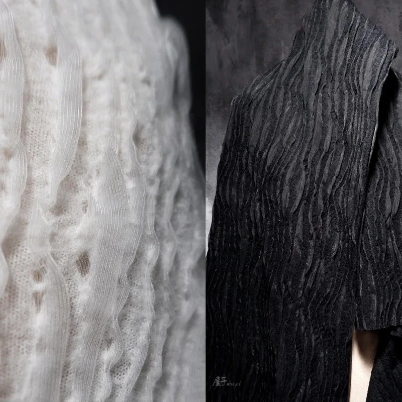 

Autumn Special Wool Yarn Jacquard Craft Fabric Designer Cloth Apparel for Diy Sewing Nylon Material