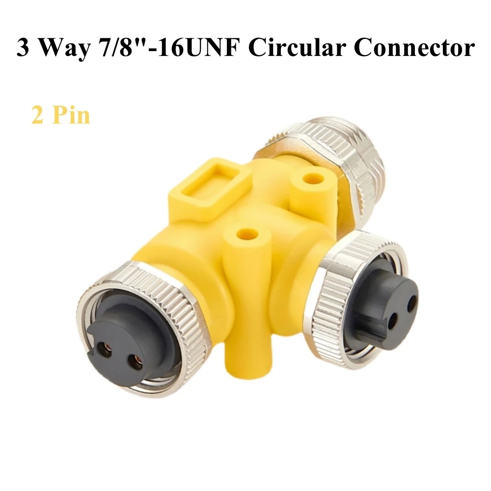 

3-контактный мини-изменение 7/8 "-16UNF круглый разъем IP67 7/8" 2-контактный тройник «папа-мама» Splitter T-распределитель для DeviceNet Canopen