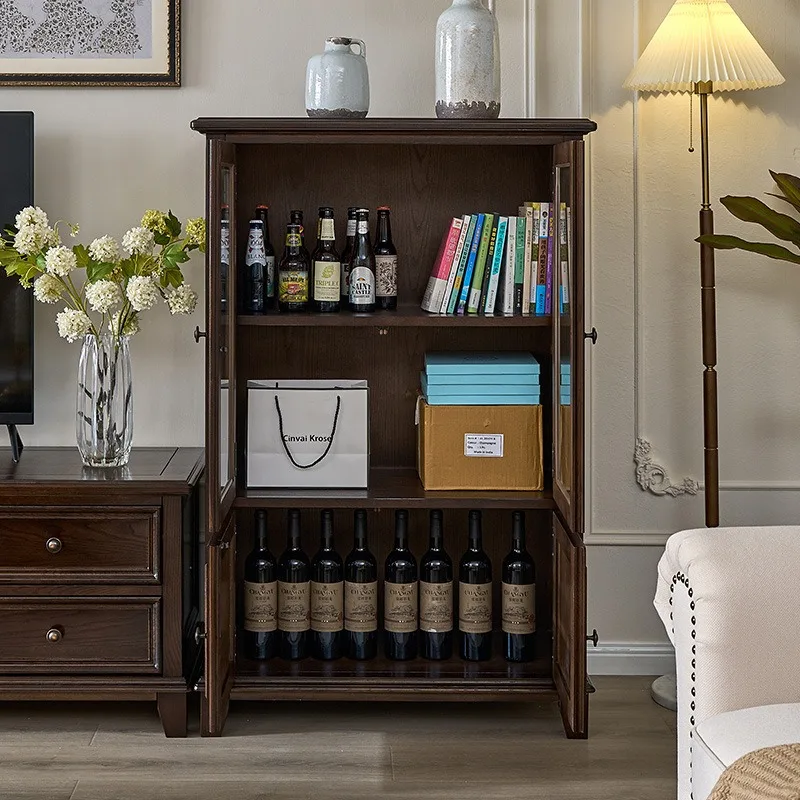 Small wine cabinet, living room wine cabinet, household glass display cabinet, shelf sprinkler cabinet