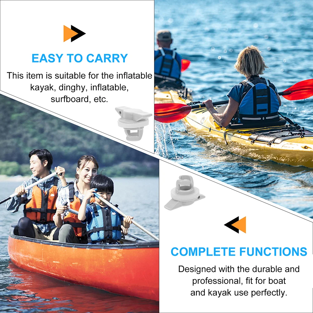 6 Pcs Marine Kayak Valve Cover Inflatable Boat Compressor Pvc Sup Pump Adaptor Spiral Air Valve Quick Inflate Anti Leakage Fast