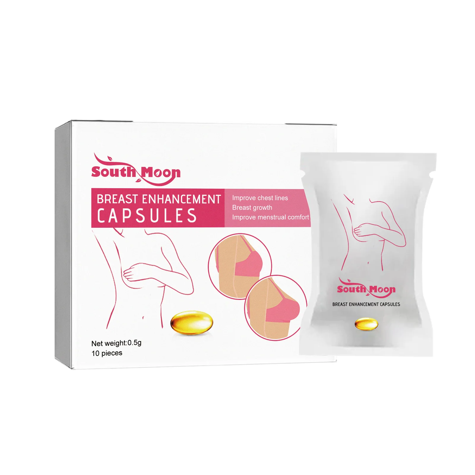 Breast Enhancement Capsules for Women Breast Buttock Growth Boobs Firming Prevent Sagging Regulating Female Hormones Health Care