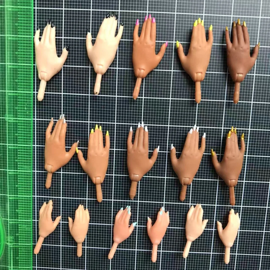 1/6 Puppe Ersatz Hände Mit Nagellack Puppe Teile Weiß Braun Schwarz Farbe Hände LOL Kleine Schwester Puppe Teile – Detail 11