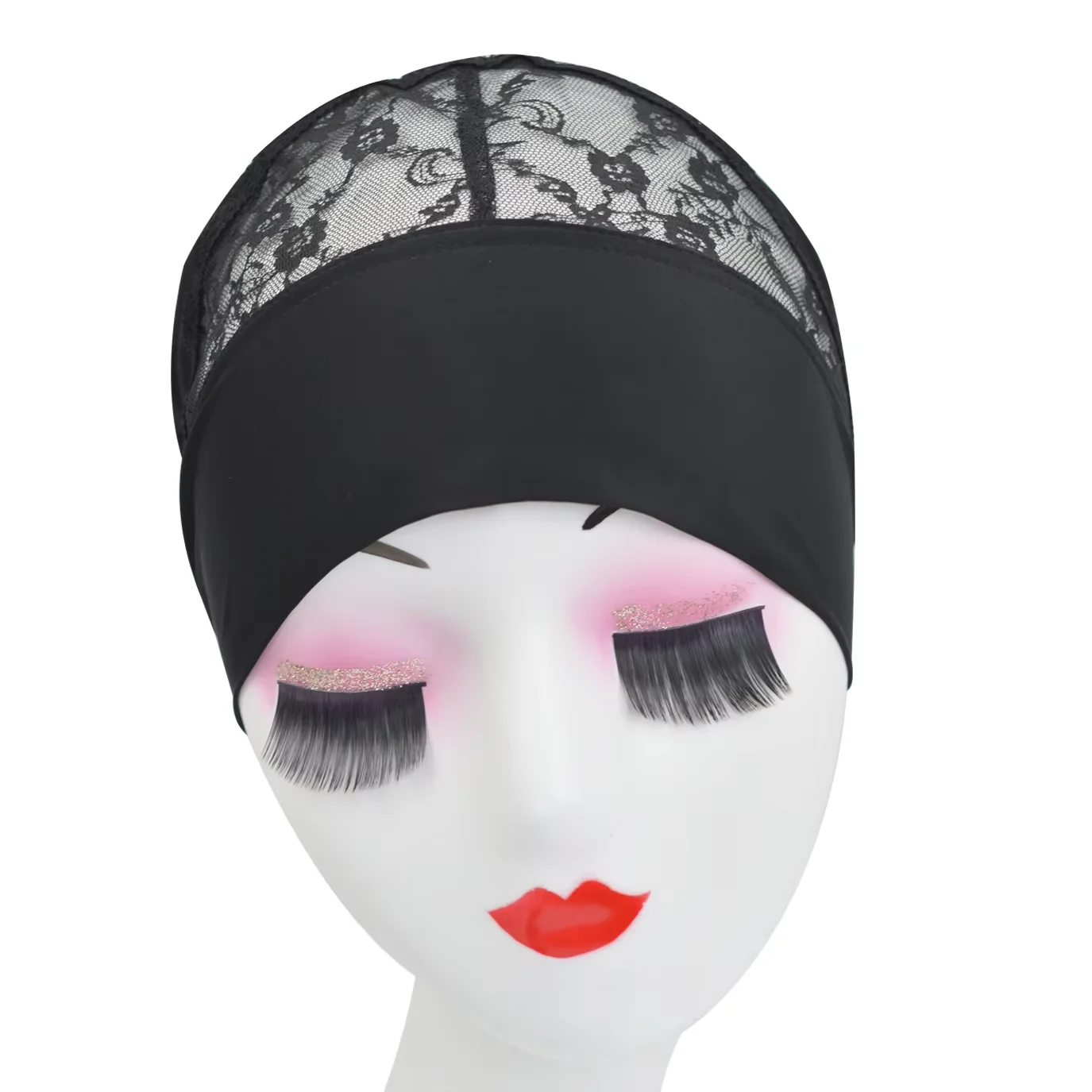 

1Pc Wig Grip Cap HeadBand Wig Caps With Adjustable Strap Breathable Non Slip Lace Dome Mesh Caps Hairnet for Making Wigs