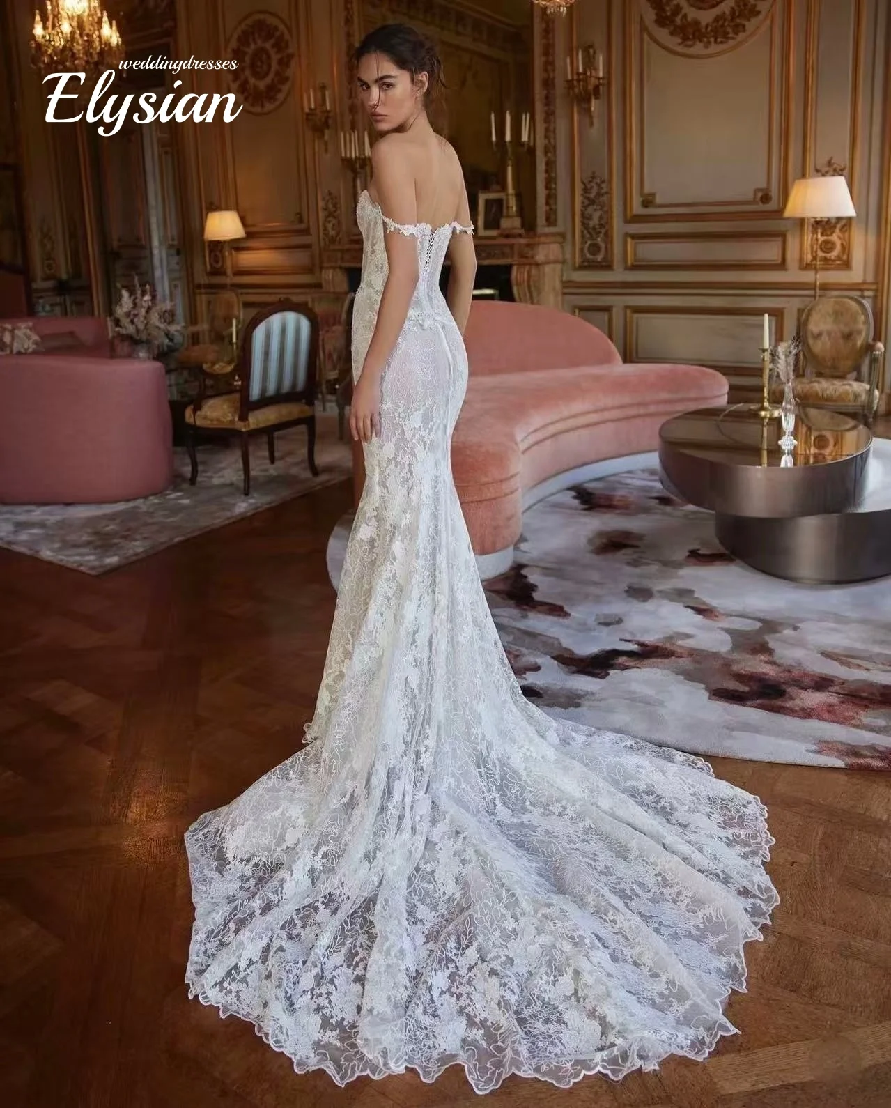 Customized Vestidos 2 En 1 Desmontable Boda Lace Wedding Dress De Novia Corte Sirena Corset Vestido Curvy Alta  Noiva Dresses No