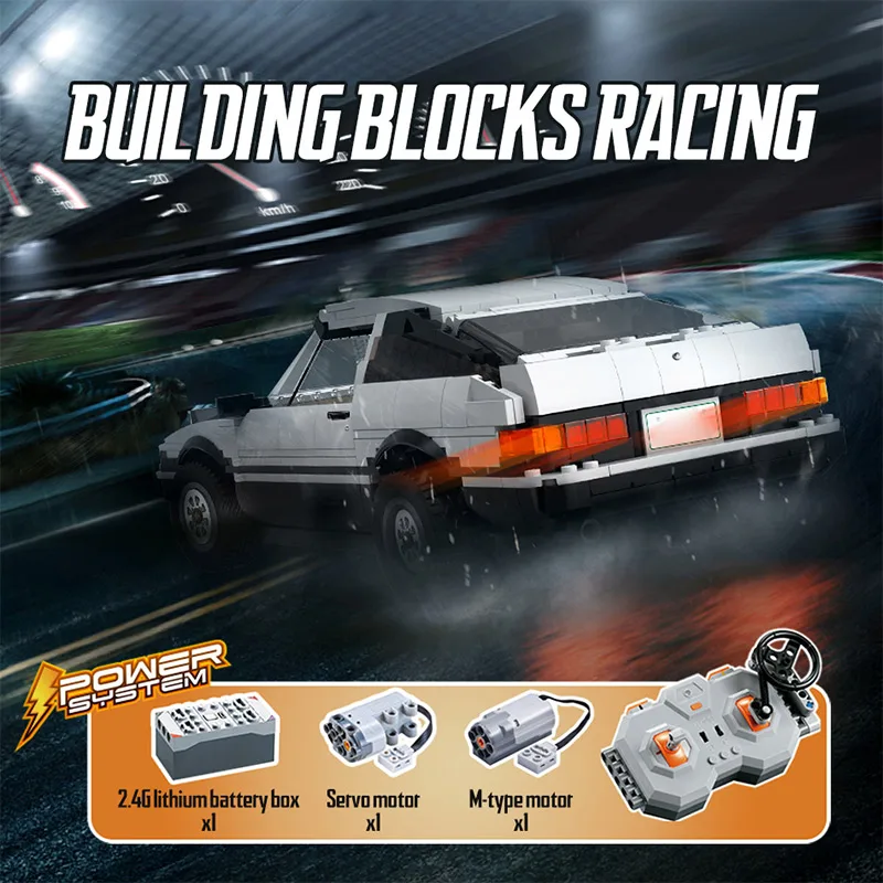 Cada 1234 Pcs AE86 City Remote Control Racing Car Building Blocks For Drift Racing Car Bricks  Toys For Children Boys Gifts