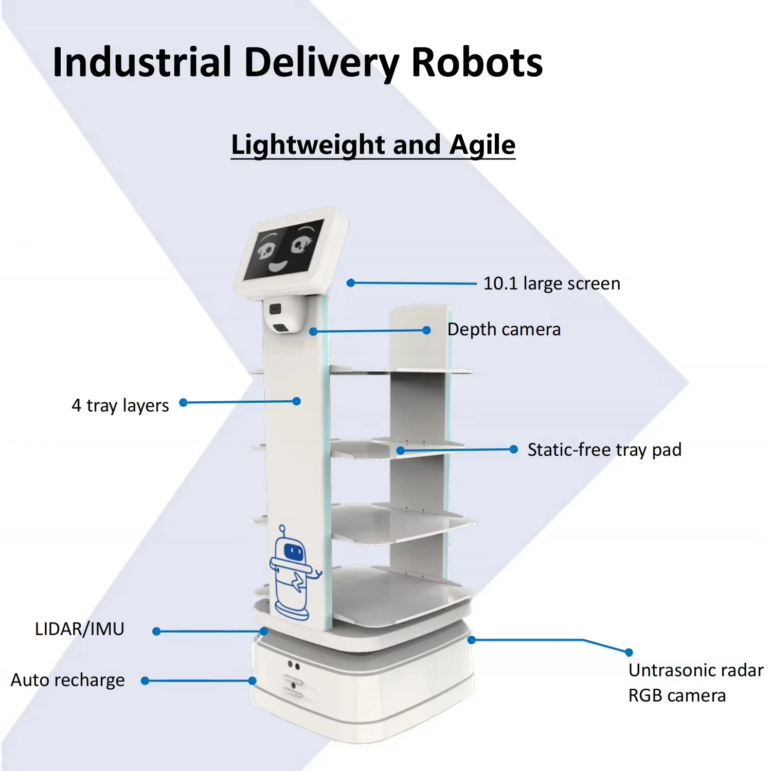 Warehouse Intelligent Carrying Robot Support Secondary Development Agv Wheeled Robot