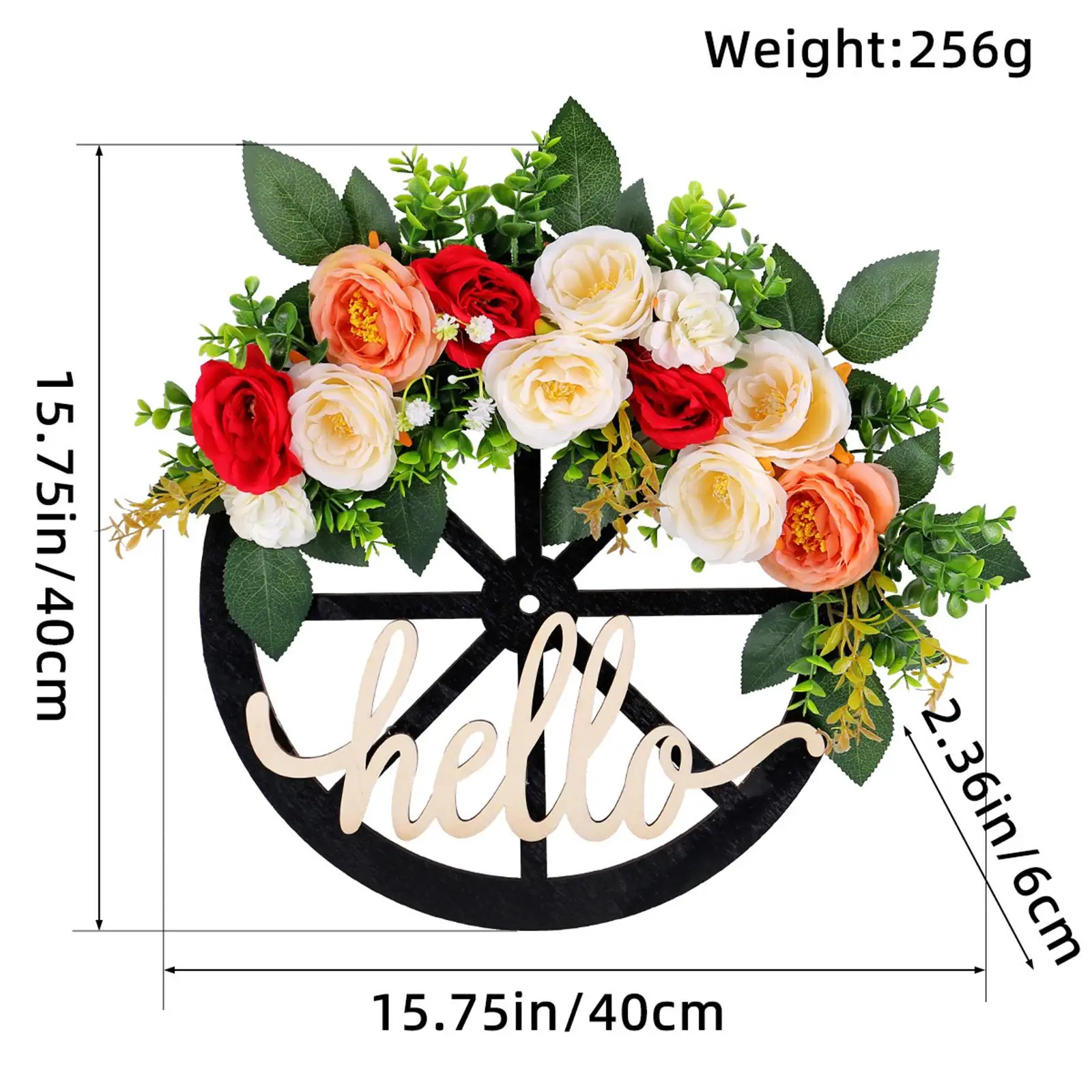 Spring Wreath Festival Atmosphere Decoration Hanging Ornament Fall Decor Wreath for Outside Party Decoration Wall Window Outdoor