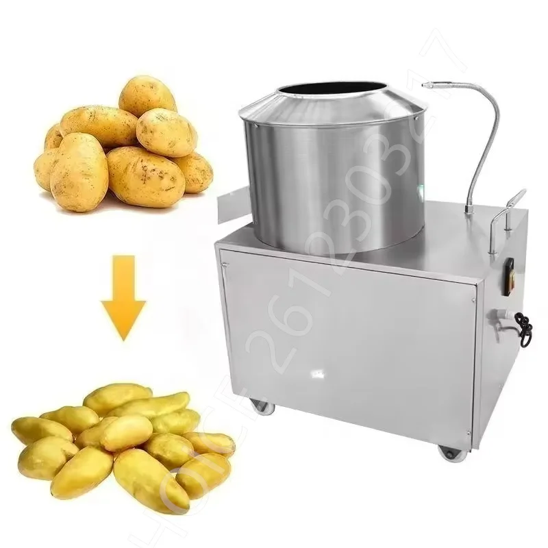 

Commercial Potato Peeler Machine Electric Potato Peeler And Cutter Potato Peeling and Cutter Machine Chinese Yam Peeling Maker