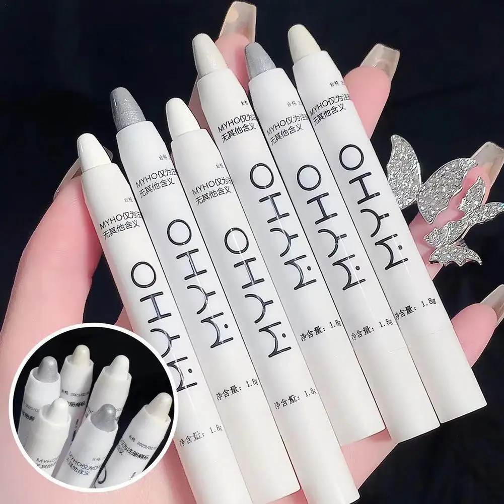 Wasserdichter Diamant Seidenraupen stift Glitzer matt Lidschatten Eyeliner Make-up Text marker Bleistift Gesicht Stift langlebig weiß l r5b0