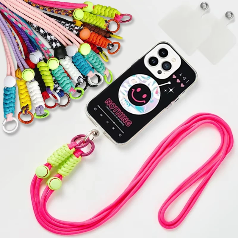 Adjustable Mobile Phone Universal Lanyard Crossbody Rope Mobile Phone Long Braided Lanyard Shoulder Strap Rope Lanyard Neck Rope